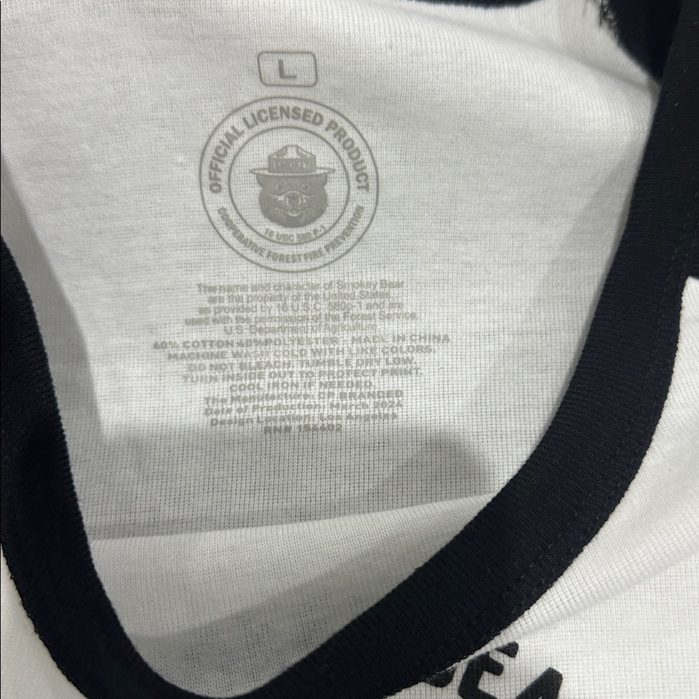 SMOKEY BEAR RAGLAN GRAPHIC BABY TEE - Picture 7 of 8